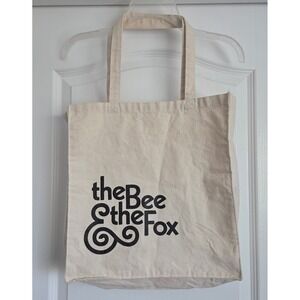 The Bee & The Fox Natural Cotton Canvas‎ Logo Tote Bag Cream Reusable Shopper
